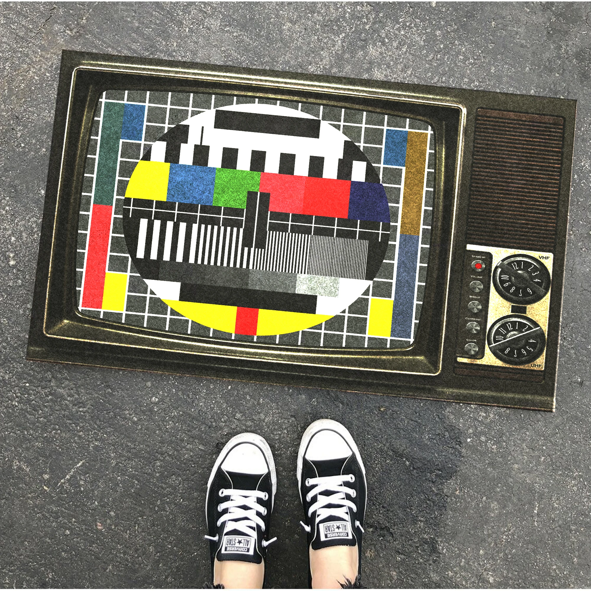 

Retro TV Doormat, Front Door Doormats, Funny Doormats, Decorative Door Mats, Outdoor Indoor doormat, Home Doormat