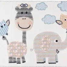 Конфетти животное Королевство бежевый резные детские коврики-100- 150 см