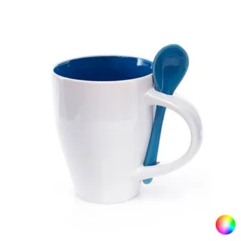 

Mug with Small Spoon (350 ml) Bicoloured 149459