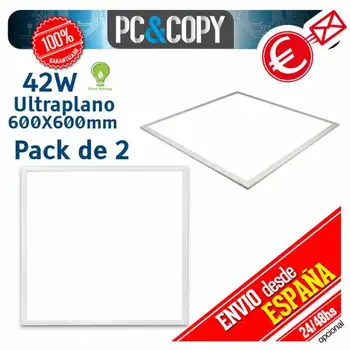 

Pack 2 LED Panel 42W 60x60 ultra-thin white light 600X600mm recessed false ceiling