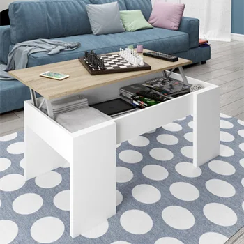 

Center table liftable White artic and oak canadian model MEDITERRANEO