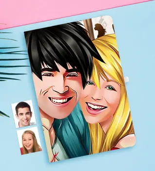 

Personalized Valentine Caricature Of White notebook-34