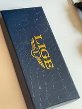 LIGE-Reloj ejecutivo de lujo para hombres, cronógrafo de cuarzo, con correa de cuero e indicador de fecha, estilo casual, a la moda, marca superior, con caja