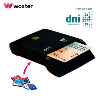 

Woxter Lector DNI Electrónico Combo Negro - USB, Compatible con DNI 3,0, Tarjetas Multimedia, SD, Compatible con Windows y MAC