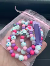 Pulsera de madera con perlas de imitación Multicolor de 12 estilos para niños, pulsera de moda para niñas, proveedor de decoración de joyería