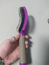 Peine para masaje del cuero cabelludo para mujer, 7 colores, cerdas de nailon, cepillo de pelo rizado húmedo, cepillo de pelo para salón, herramientas de estilo de peluquería