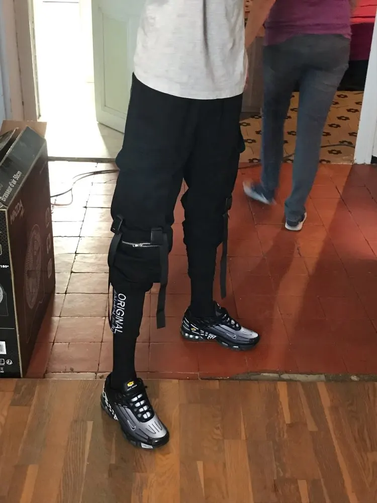 Streetwear Joggers  with Ribbons Pockets photo review