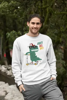 

Angemiel Wear Vicinity Skateboarder Dinosaur Boys Sweatshirts