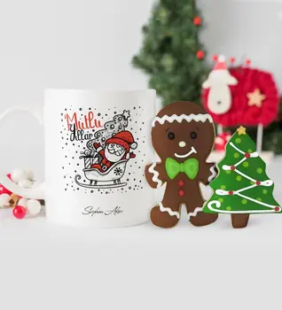 

Personalized Christmas Theme Mug and Handmade Royal Icing Cookie Set-13
