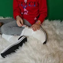 Ankle-Boots Plush Girls Boys Winter Flat Zipper ISSIENA Down with PU Snow Snow