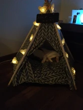 Pet-Tent House Kennels Teepee Puppy-Cat Cave Kitten Outdoor Portable Linen with Mat