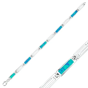 

KUTAYDAN 925 Sterling Silver Opal Stone Bracelet