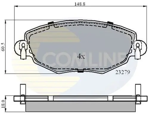 Колодки тормозные передние FRD MONDEO 00 COMLINE CBP01110