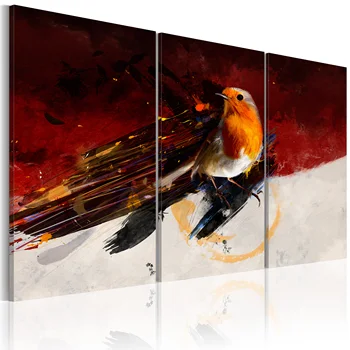 

Table-Bird on bottom red and white-60x40