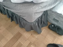 Falda de la cama blanco abrigo elástico cama camisas sin superficie de cama doble/lleno/reina/rey tamaño 38cm altura casa para Hotel