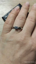Anillo de compromiso de piedras redondas y pequeñas para mujer, sortija de boda de cristal Plata de Ley 925 auténtica