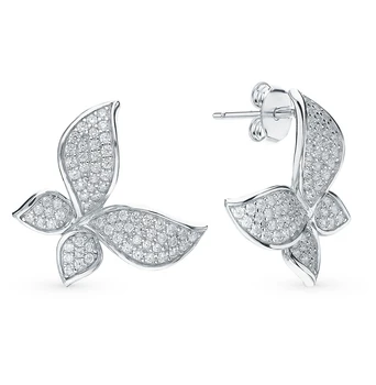 

Silver earrings with cubic zirconia sunlight sample 925