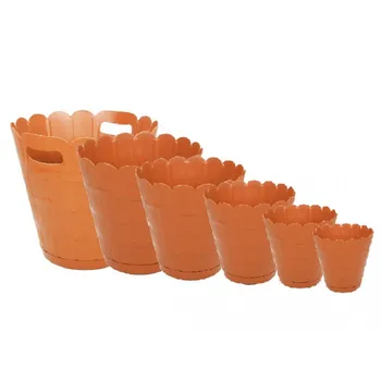 

Sturdy Plastic Daisy Flower Pot 6'lı Set