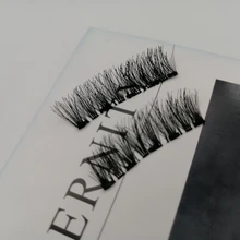 Pestañas postizas 3D magnéticas, 4 Uds., 5 imanes, hechas a mano, Naturel Mink Faux Cils magnétiques con pinzas