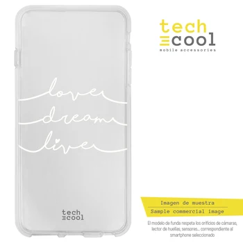 

FunnyTech®Silicone Case for Sony Xperia X Compact phrase "love, dream and live" transparent