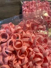 Venta al por mayor 50/100 Uds desechables pegamento para extensión de pestañas anillos pegamento para extensión de pestañas titular pegamento contenedor del pigmento del tatuaje