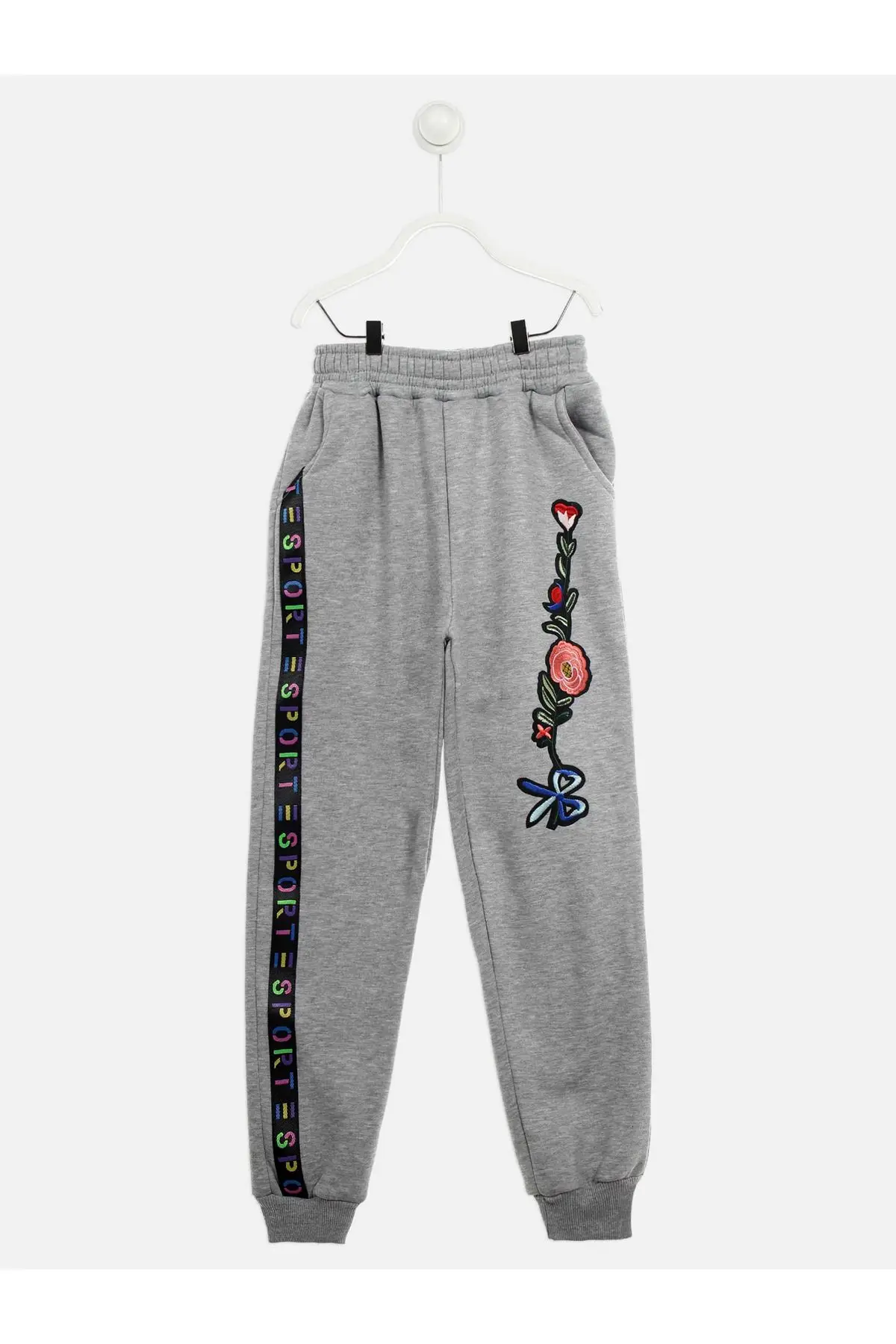 Серые зимние спортивные штаны для мальчиков и девочек