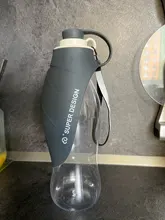 Botella de agua portátil para mascotas, tazón de viaje de 580ml con diseño de hojas de silicona suave para cachorros y gatos, dispensador de agua para mascotas al aire libre