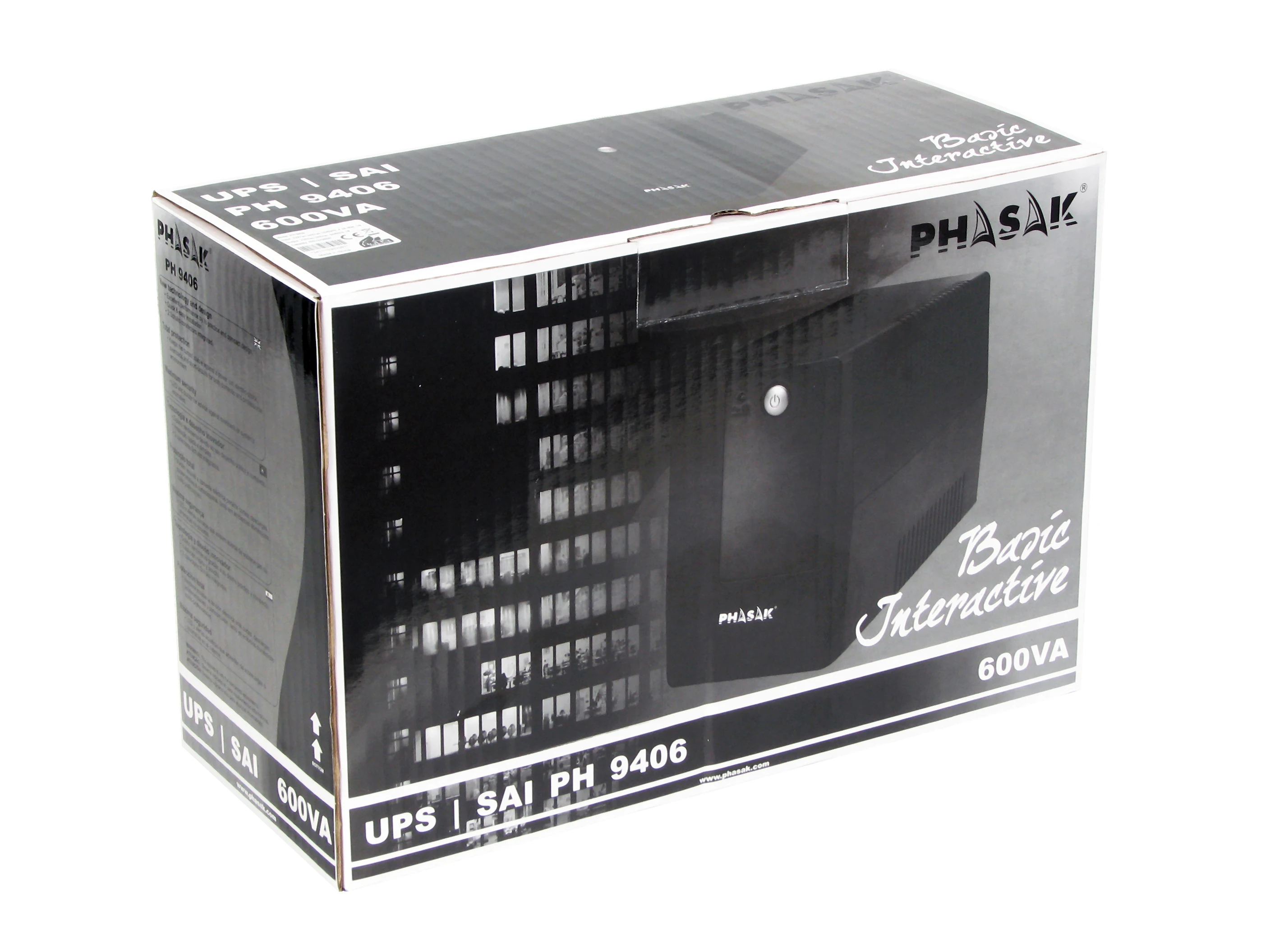 

PHASAK, PH 9406, SAI 600 VA, 360W, 2XSCHUKO, interactive/PSEUDO-sine wave, surge protection, discharge,