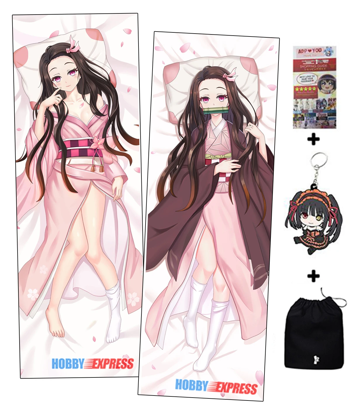 Hobby Express Nezuko Kamado Kimetsu no Yaiba Dakimakura японская Otaku Waifu длинная подушка для объятий крышка ADP97017