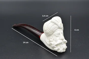 

High Quality Smoking Tobacco Hand-Made in Turkey Figured Meerschaum Pipe Genuine Carving Cigarette Pipes Best Gift for Friends