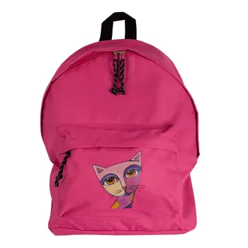 

Biggdesign Owl And the City Backpack, waterproof fabric, adjustable strap, pink colored, 43 cm