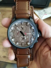 CURREN-Reloj deportivo estilo militar de cuarzo para hombre, cronógrafo con fecha y correa de cuero, marca superior de lujo, negocios, regalo, 8225