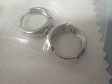 ANENJERY-pendientes de aro de Plata de Ley 925 para mujer, aretes geométricos minimalistas aros para los oídos, joyería de fiesta, S-E1373