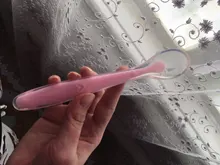 Gran oferta cuchara de silicona suave cuchara de detección de temperatura de Color caramelo herramientas de alimentación de alimentos para niños