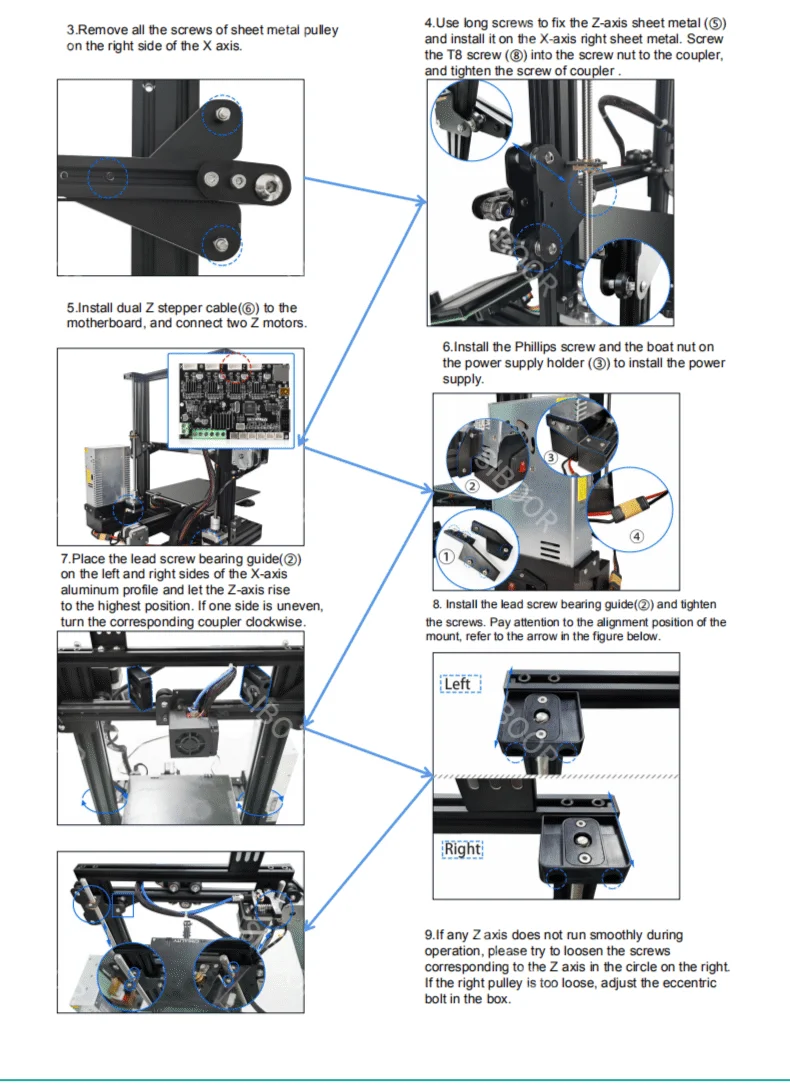Dual Z Axis Upgrade Kits T8 with Lead Screw Stepper Motor For Creality Ender 3/Ender 3 Pro/Ender 3 V2 3D Printer Parts Z Axis Dual Z Axis Upgrade Kits T8 with Lead Screw Stepper Motor For Creality Ender 3/Ender 3 Pro/Ender 3 V2 3D Printer Parts Z Axis