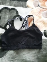 Sujetador deportivo con letras para mujer, sostén deportivo con realce, A-D, negro y blanco, para correr, Yoga, gimnasio y Fitness