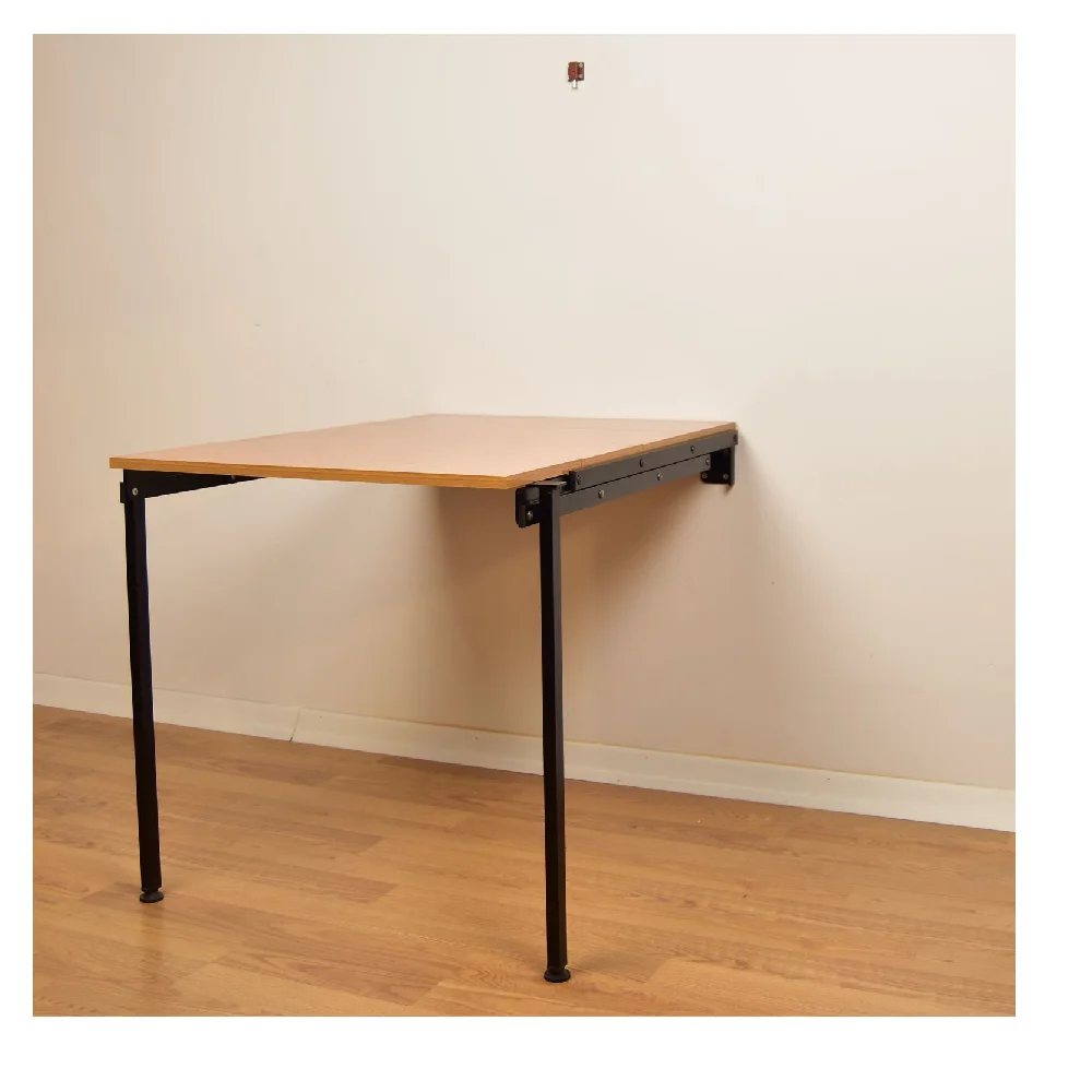 Tavolo Pieghevole A Parete 40x100 Cm - Legno Massello Per Cucina O Ufficio