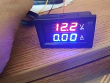 0,56 pulgadas Mini Digital voltímetro amperímetro DC 100V 10A Panel Amp voltios medidor de corriente de voltaje probador Azul Rojo de doble LED pantalla