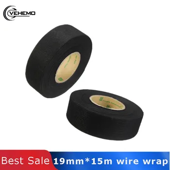 

15m Car Styling Car Vehicle Wiring Harness Wire Sound Insulation Fleece Tape Black Hot Adhesive drl controller Tape Cable Looms