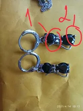 Conjunto de joyas de plata de ley 925 con Zirconia cúbica, collar con colgante de gato y gatito, con pendientes de palanca