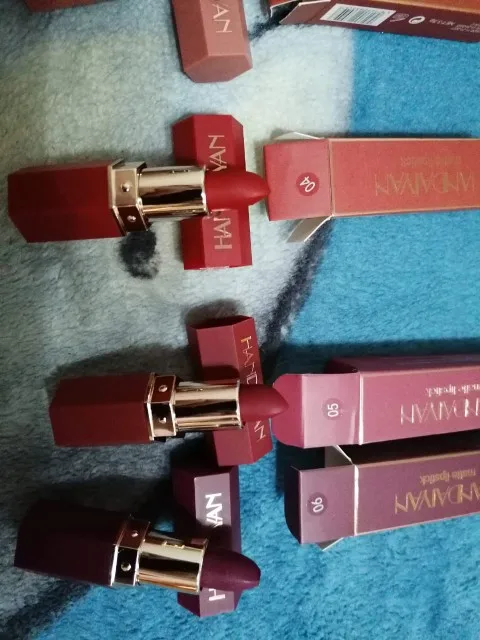 6 st Märke matt läppstiftset 6 färger långvarig sexig röd rosa sammet naken läppstift Fin present till flickor Kvinnor Makeup Kit