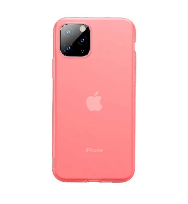 Чехол Baseus Jelly Liquid Silica Gel Protective Case For iPhone 11 Pro Transparent Red WIAPIPH58S-GD09 | Мобильные телефоны и