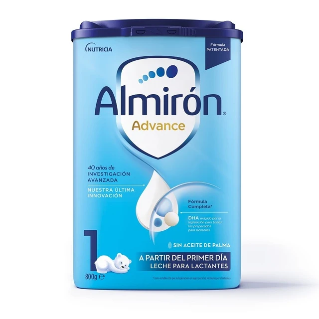 Almiron Leche en Polvo para Lactancia, Almiron Advance 1 800g*2 Botes,  Leche Almirón para bebes, Leche Liquida Advance, Alimentación Infantil,  Leche con formula para bebes, Almirón Advance 1 800G*2 Botes