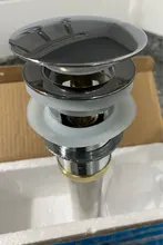 Drain-Stopper Overflow Lavatory Oil-Rubbed Pop-Up Chrome Black Antique Basin with Bronze