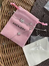 Pulsera de perlas de imitación de estrella de luna de ANENJERY pulsera de plata de ley 925 con gradiente de zirconia de piedra lunar para mujer S-B304