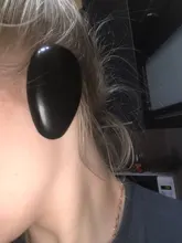 1 par de almohadillas de plástico negro para las orejas, para peluquería, coloración y tinte de pelo, cubierta protectora para las orejas de baño, orejeras impermeables