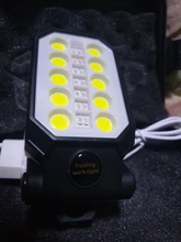 Portable LED Flashlight Power-Display Magnet-Design Camping Lantern Waterproof COB 