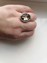 Anslow de joyería de moda de calidad superior Retro Oval grande anillo de dedo de cristal para las mujeres parejas de mujeres regalo de día de San Valentín LOW0041AR