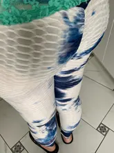 Leggings deportivos anticelulitis para mujer, pantalones de cintura alta con realce de cadera, Color Tie-dye, a la moda, estilo nuevo