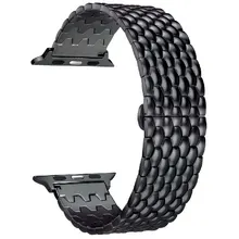 Ремешок для часов Lyambda из нержавеющей стали для Apple Watch 38/40 mm KITALFA LWA-08-40-BK Black